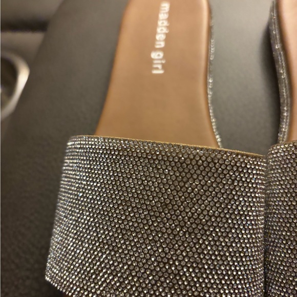 Madden Girl Silver Rhinestone Flats - Picture 4 of 7